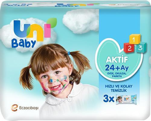 Uni Baby 156 Yaprak 3'lü Islak Mendil