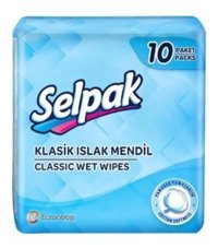 Selpak Klasik 100 Yaprak 10'lu Islak Mendil