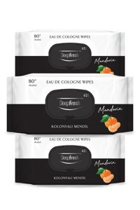 Deep Fresh Mandalina Antibakteriyel 120 Yaprak 3'lü Islak Mendil