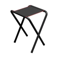 Furnature Design Bez Katlanır Kamp Taburesi Siyah