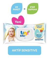 Uni Baby Sensitive Antibakteriyel 2160 Yaprak 24'lü Islak Mendil