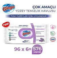 Bingo Lavanta 576 Yaprak 6'lı Islak Mendil