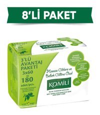 Komili Sensitive Zeytinyağlı 1440 Yaprak 8'li Islak Mendil