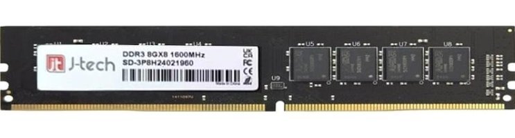 J-tech SD-3P8H24021960 8 GB DDR3 1x8 1600 MHz Ram