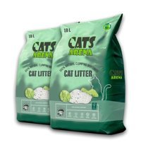 Cats Arena Premium Topaklanan İnce Taneli Aktif Karbonlu Bentonit Kedi Kumu 2x10 lt