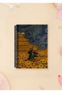 Namgo A5 100 Yaprak Çizgisiz Telli Karton Kapak 1 Adet Van Gogh Okul Defteri