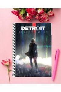 Animeandyourworld A4 60 Yaprak Çizgisiz Telli Sert Kapak 1 Adet Detroit Become Human Okul Defteri