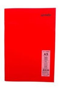 Mynote A5 60 Yaprak Kareli Dikişli Yumuşak Kapak 1 Adet Okul Defteri Kırmızı