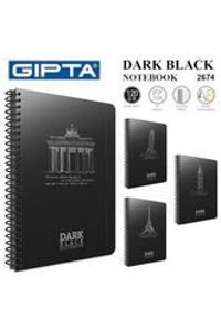 Gıpta Free A4 50 Yaprak Çizgisiz Telli Yumuşak Kapak 1 Adet Okul Defteri Siyah