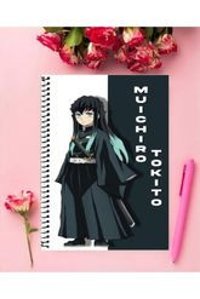 Animeandyourworld A4 60 Yaprak Çizgisiz Telli Sert Kapak 1 Adet Muichiro Tokito Okul Defteri