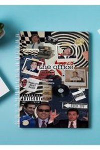 Lucidum A5 100 Yaprak Çizgisiz Telli Karton Kapak 1 Adet The Office Okul Defteri