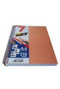 Modellino A4 200 Yaprak Kareli Telli Sert Kapak 7'li Okul Defteri
