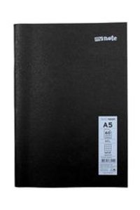 Mynote A5 60 Yaprak Kareli Dikişli Yumuşak Kapak 1 Adet Okul Defteri Siyah