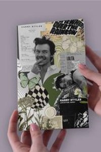 Namgo A5 24 Yaprak Çizgisiz Dikişli Karton Kapak 1 Adet Harry Styles Okul Defteri Yeşil