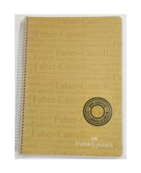 Faber Castell A4 120 Yaprak Kareli Telli Sert Kapak 1 Adet Okul Defteri Sarı