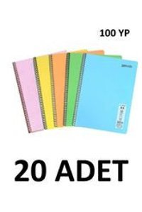 Mynote Colornote A4 100 Yaprak Kareli Telli Karton Kapak 1 Adet Okul Defteri