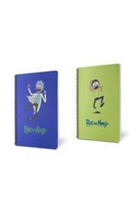 Mabbels A5 80 Yaprak Kareli Telli Karton Kapak 2'li Rick & Morty Okul Defteri