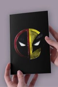 Namgo A5 24 Yaprak Çizgisiz Dikişli Karton Kapak 1 Adet Deadpool-Wolverine Okul Defteri