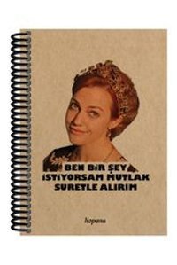 Hopena A5 100 Yaprak Çizgisiz Telli Karton Kapak 1 Adet Muhteşem Yüzyıl Okul Defteri