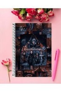 Animeandyourworld A4 60 Yaprak Çizgisiz Dikişli Sert Kapak 1 Adet Descendants Okul Defteri