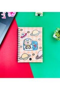 Gift Moda A5 200 Yaprak Çizgisiz Telli Sert Kapak 1 Adet Space Bear Okul Defteri