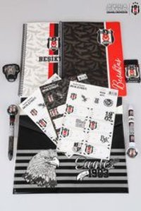 Beşiktaş A4 72 Yaprak Kareli Telli Karton Kapak 1 Adet Beşiktaş Okul Defteri