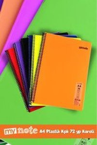 Mynote A4 72 Yaprak Kareli Telli Sert Kapak 1 Adet Okul Defteri