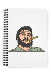 Zeron Tasarım A5 60 Yaprak Çizgisiz Telli Sert Kapak 1 Adet Che Guevara Okul Defteri