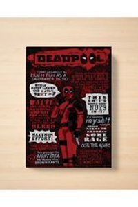 Lucidum A5 24 Yaprak Çizgisiz Dikişli Karton Kapak 1 Adet Deadpool Okul Defteri