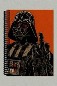 Namgo A5 100 Yaprak Çizgisiz Telli Karton Kapak 1 Adet Darth Vader Okul Defteri
