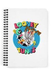 Zeron Tasarım A5 60 Yaprak Çizgisiz Telli Sert Kapak 1 Adet Loney Tunes Okul Defteri