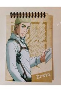 Kleeyiseviyorum A5 50 Yaprak Çizgisiz Telli Karton Kapak 1 Adet Attack on Titan Okul Defteri