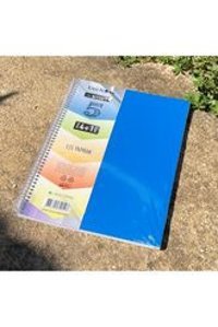 Çınar Defter A4 125 Yaprak Kareli-Çizgili Telli Yumuşak Kapak 1 Adet Okul Defteri Mavi