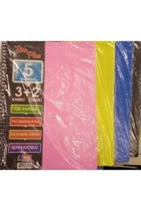 Sim A4 125 Yaprak Kareli Telli Plastik Kapak 1 Adet Okul Defteri