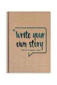 Keskin Color Free A4 100 Yaprak Çizgisiz Telli Sert Kapak 1 Adet Write Your Own Story Okul Defteri