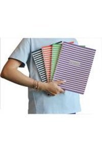 Nice Notes A4 80 Yaprak Kareli-Çizgili Telli Karton Kapak 4'lü Okul Defteri