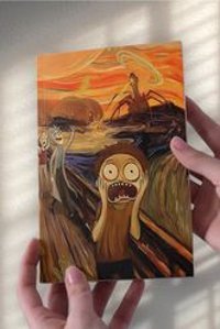 Namgo A5 24 Yaprak Çizgisiz Dikişli Karton Kapak 1 Adet Rick and Morty Okul Defteri Mor