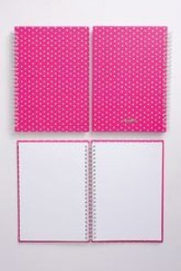 Paperlab A5 80 Yaprak Çizgisiz Telli Sert Kapak 1 Adet Okul Defteri Pembe