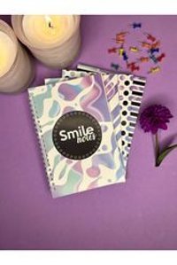Smile Notes A5 40 Yaprak Noktalı Telli Karton Kapak 4'lü Okul Defteri