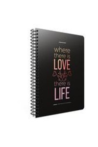Gıpta A7 100 Yaprak Kareli Telli Karton Kapak 1 Adet Where There Is Love There Is Life Okul Defteri