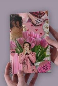 Namgo A5 24 Yaprak Çizgisiz Dikişli Karton Kapak 1 Adet Harry Styles Okul Defteri Pembe