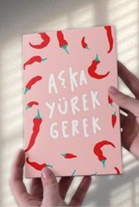 Namgo A5 24 Yaprak Çizgisiz Dikişli Karton Kapak 1 Adet Aşk Okul Defteri