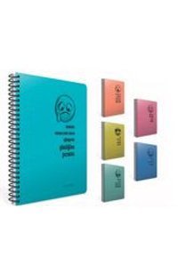 Gıpta Pastel Note A7 80 Yaprak Telli Karton Kapak 6'lı Okul Defteri