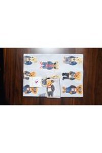 Shules Collection A4 400 Yaprak Çizgili Dikişli Yumuşak Kapak 1 Adet Ayıcık Okul Defteri