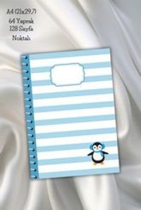 Daily Notebook A4 64 Yaprak Noktalı Telli Sert Kapak 1 Adet Okul Defteri Mavi