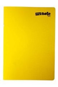 Mynote A4 80 Yaprak Kareli Dikişli Yumuşak Kapak 1 Adet Okul Defteri Sarı