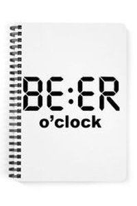 Zeron Tasarım A5 60 Yaprak Çizgisiz Telli Sert Kapak 1 Adet Beer O Clock Okul Defteri