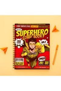 Lucidum A5 100 Yaprak Çizgisiz Telli Karton Kapak 1 Adet Super Hero Okul Defteri