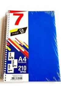 Modellino A4 200 Yaprak Kareli Telli Sert Kapak 8'li Okul Defteri