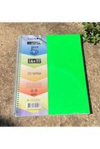 Çınar Defter A4 125 Yaprak Kareli-Çizgili Telli Yumuşak Kapak 1 Adet Okul Defteri Yeşil